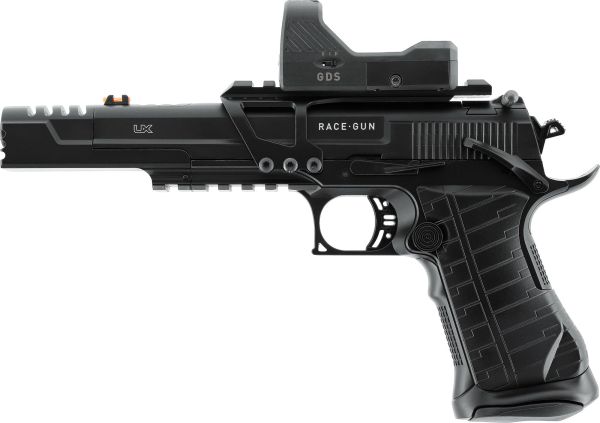Umarex Racegun Set 4,5 mm Stahl BB CO2 Blowback Pistole mit Leuchtpunktvisier