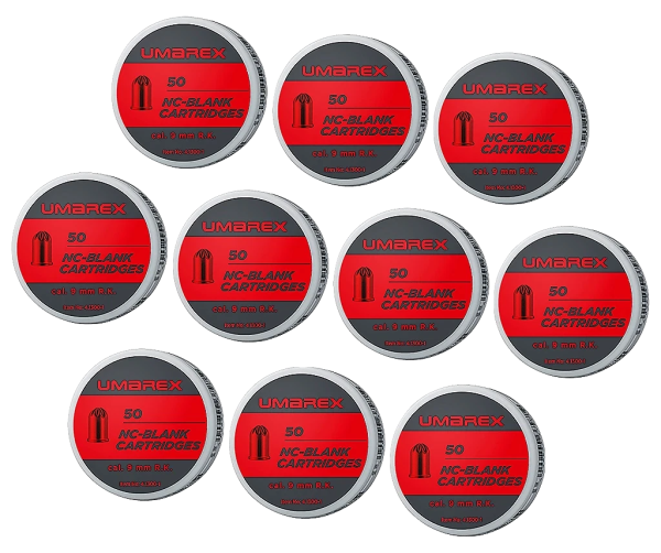 500 Platz-/ Knallpatronen 9mm (.380) Umarex für Revolver