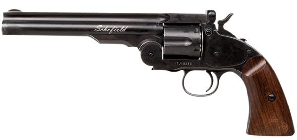 Schofield 6" CO2 Revolver Aging Black 4,5 mm Diabolo