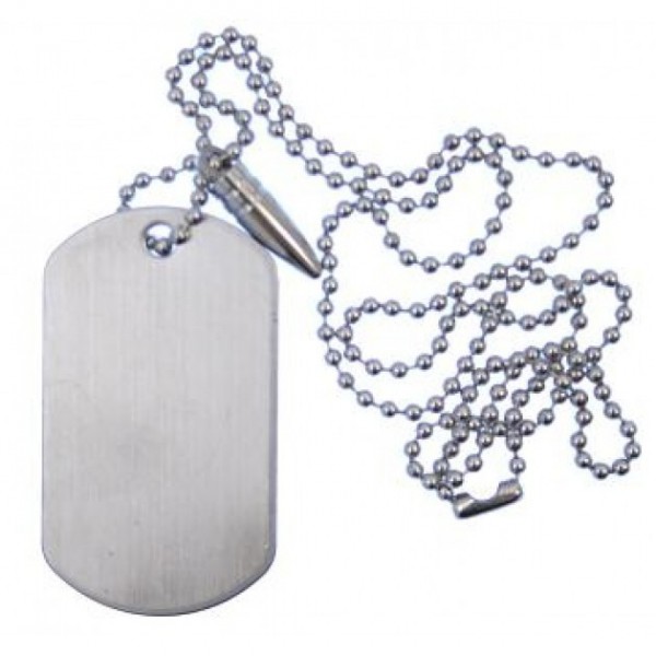 US Erkennungsmarke Chrom