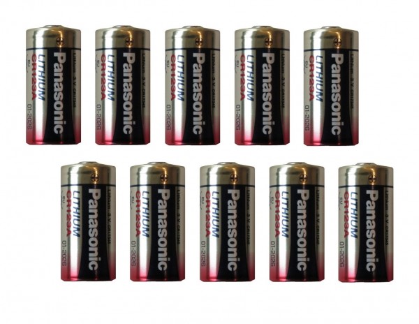 10 Stück Panasonic Batterien CR123A